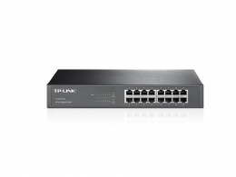 Коммутатор TP-LINK TL-SG1016D / 16 port / Gigabit / RJ45 / 13-inch rack-mountable steel case thumbnav 1