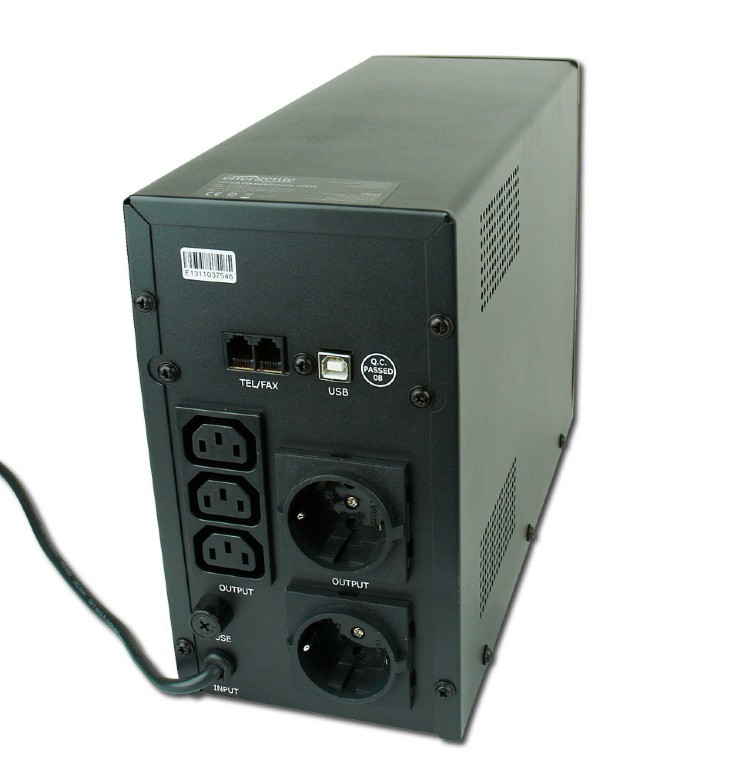 Gembird EnerGenie EG-UPS-033, LCD display, 1200VA / 720W, UPS with AVR, Output sockets: 3 pcs x C13, 2 pc Schuko outlets, USB port photo 2