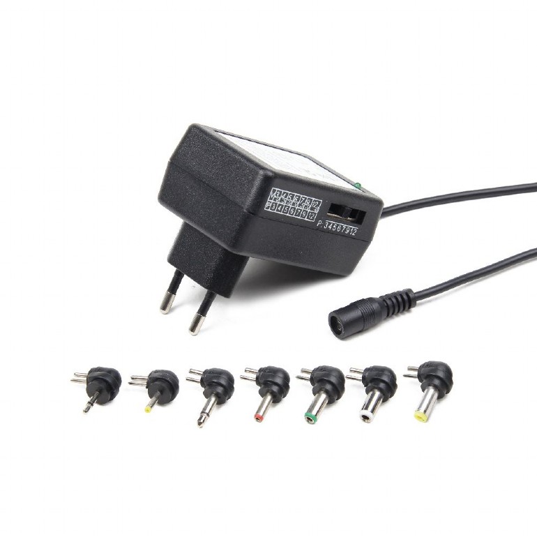AC-DC adapter  Gembird EG-MC-009, 24 W, Universal AC powered DC adapter with manual voltage selection,  7 DC power connectors photo 3