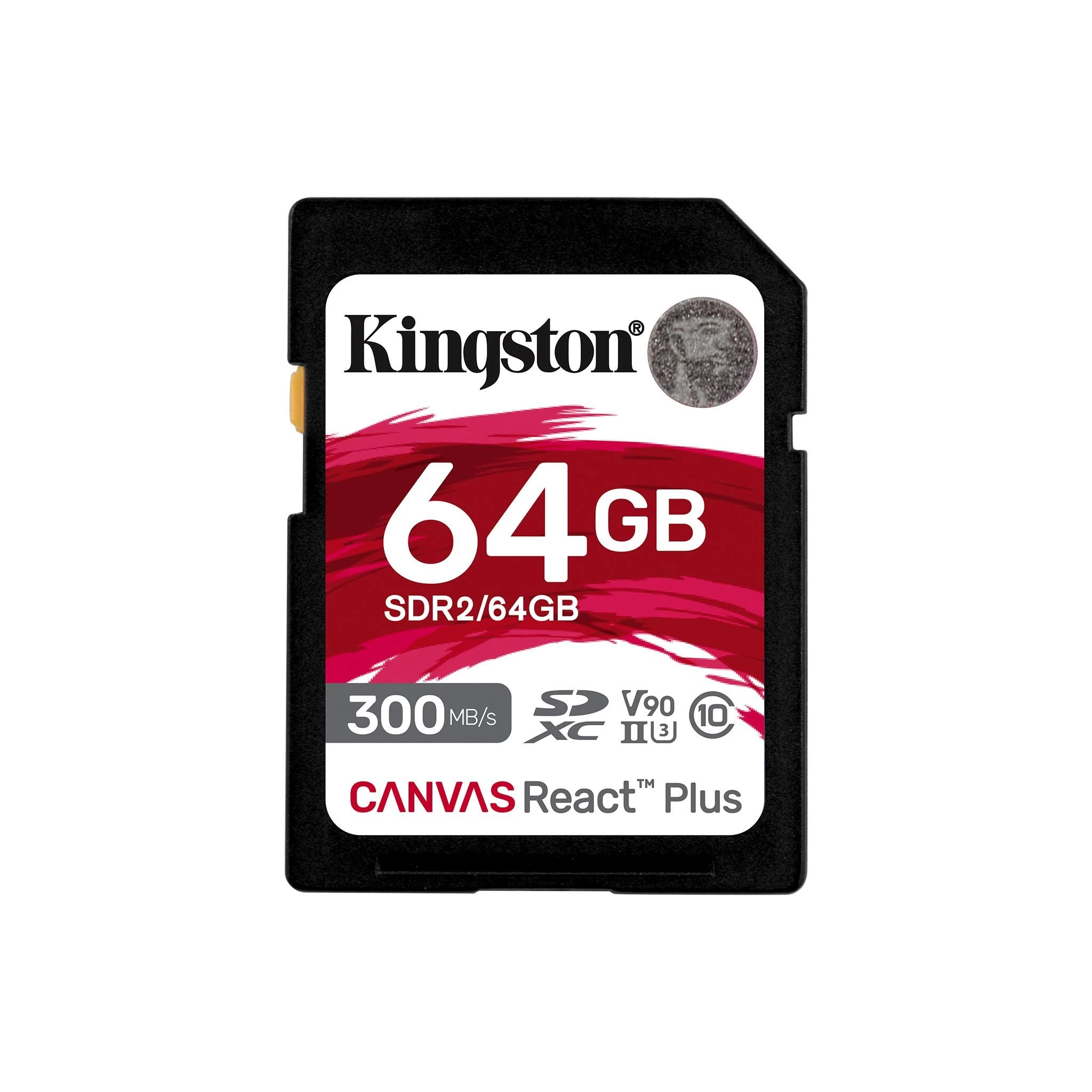 Карта памяти SD 64GB Kingston Canvas React Plus, 300MBps
