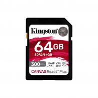 Карта памяти SD 64GB V90 Kingston Canvas React Plus, 300MB/s, UHS-II thumbnav 1
