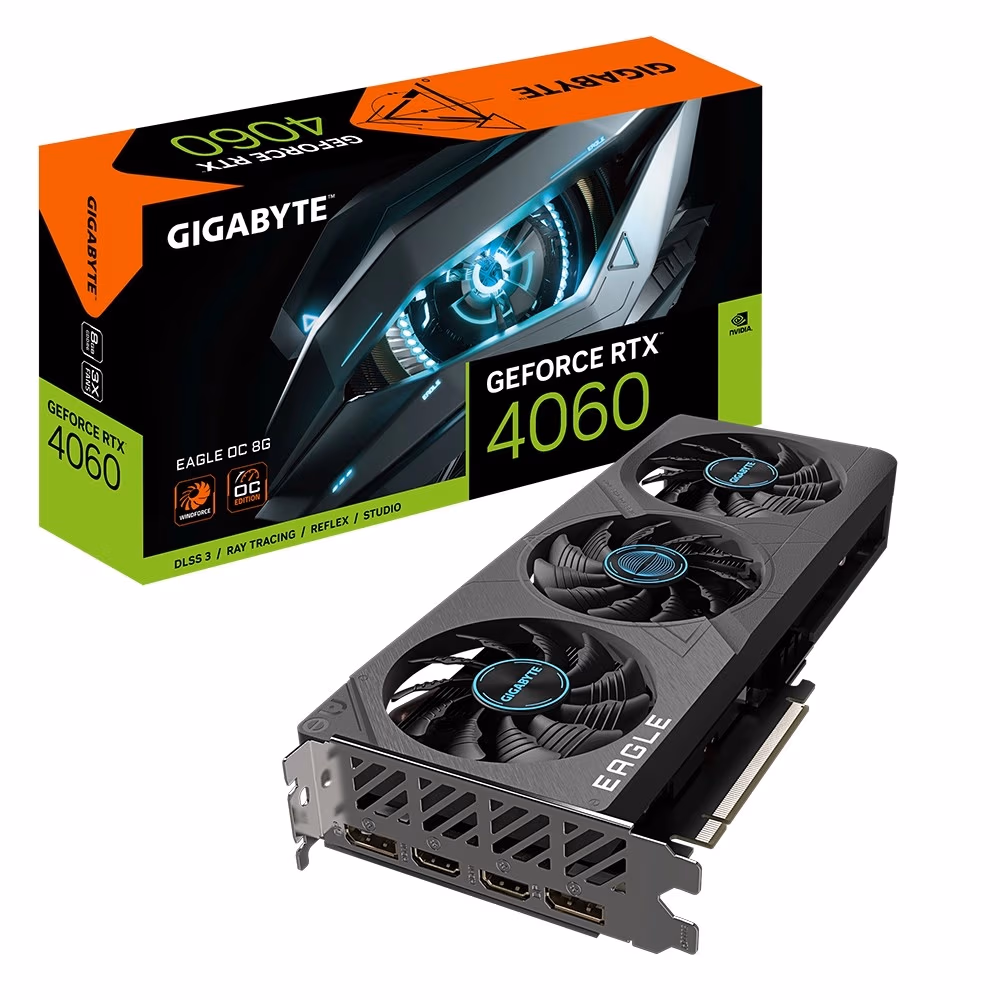 Видеокарта Gigabyte GeForce RTX 4060 EAGLE OC 8G / 8GB / GDDR6 / 128bit