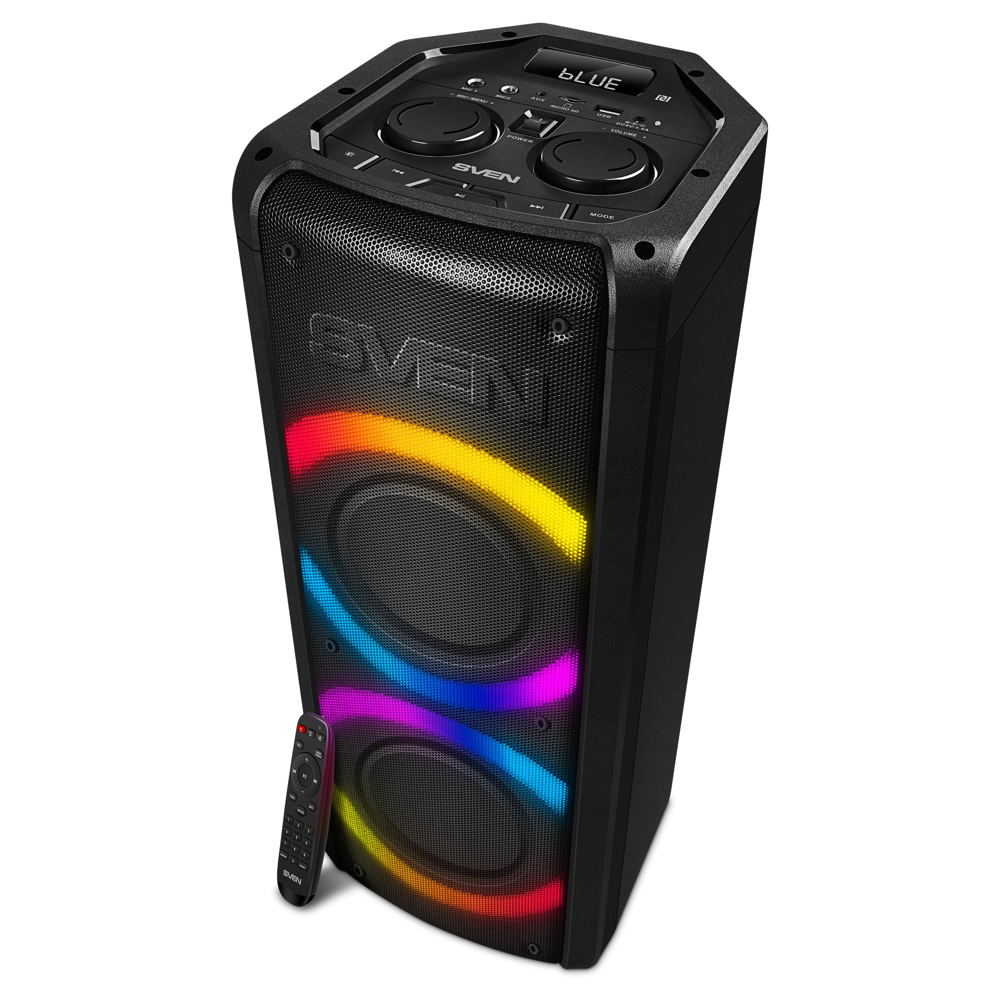 Портативная Колонка SVEN PS-710 Black / 100W / Bluetooth / NFC / FM tuner / USB / microSD photo 2
