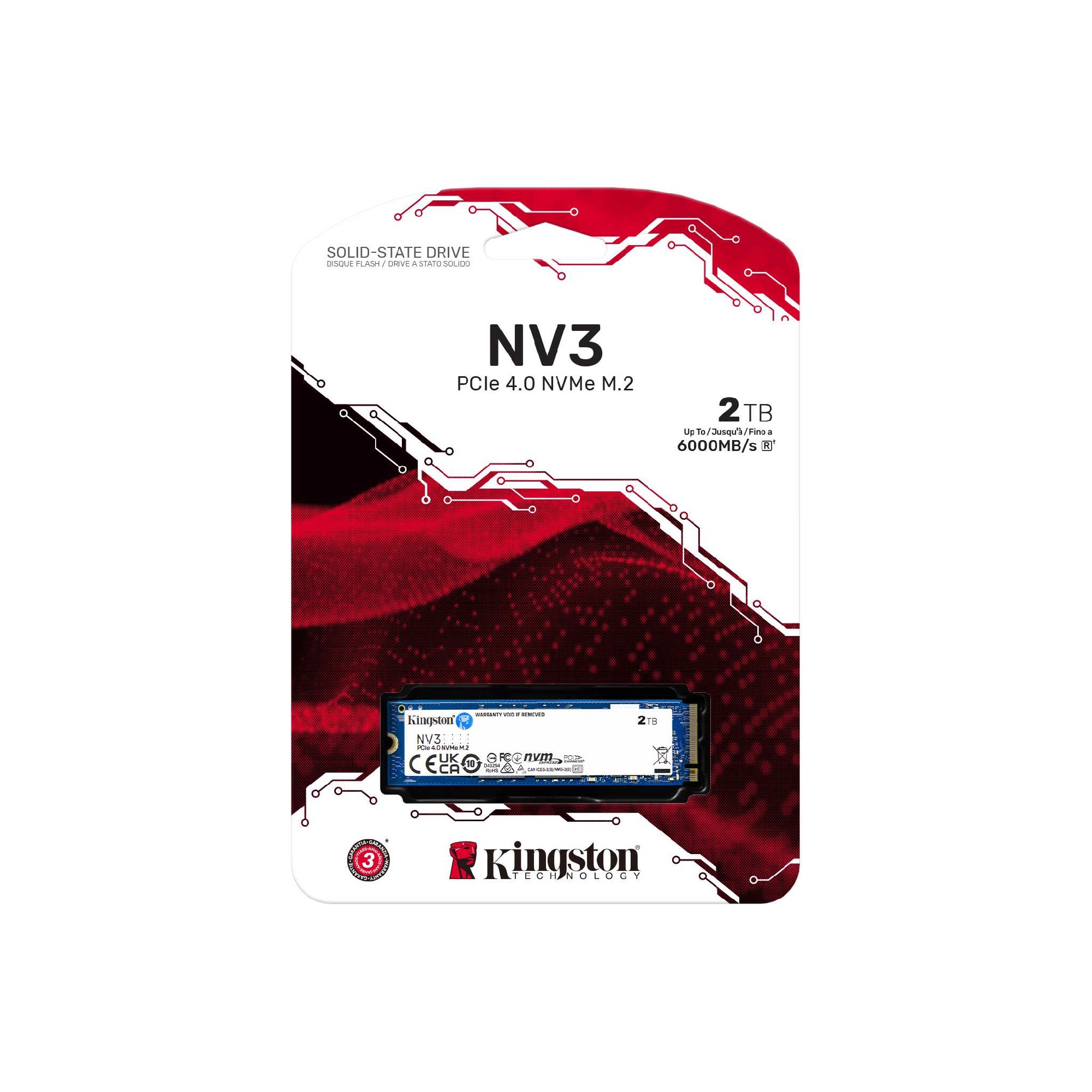 M.2 NVMe SSD Kingston NV3 2.0TB (SNV3S/2000G) photo 1 M.2 NVMe SSD Kingston NV3 2.0TB (SNV3S/2000G) photo 1