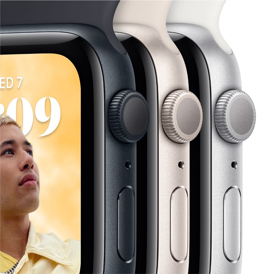 Smart watch Apple Watch SE 2 GPS 44mm Starlight Aluminium Case with Starlight Sport Band - Regular (MNJX3GK/A) 1 GB 1.78 photo 3