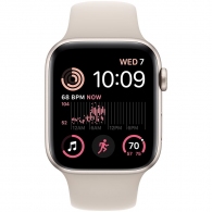 Smart watch Apple Watch SE 2 GPS 44mm Starlight Aluminium Case with Starlight Sport Band - Regular (MNJX3GK/A) thumbnav 2