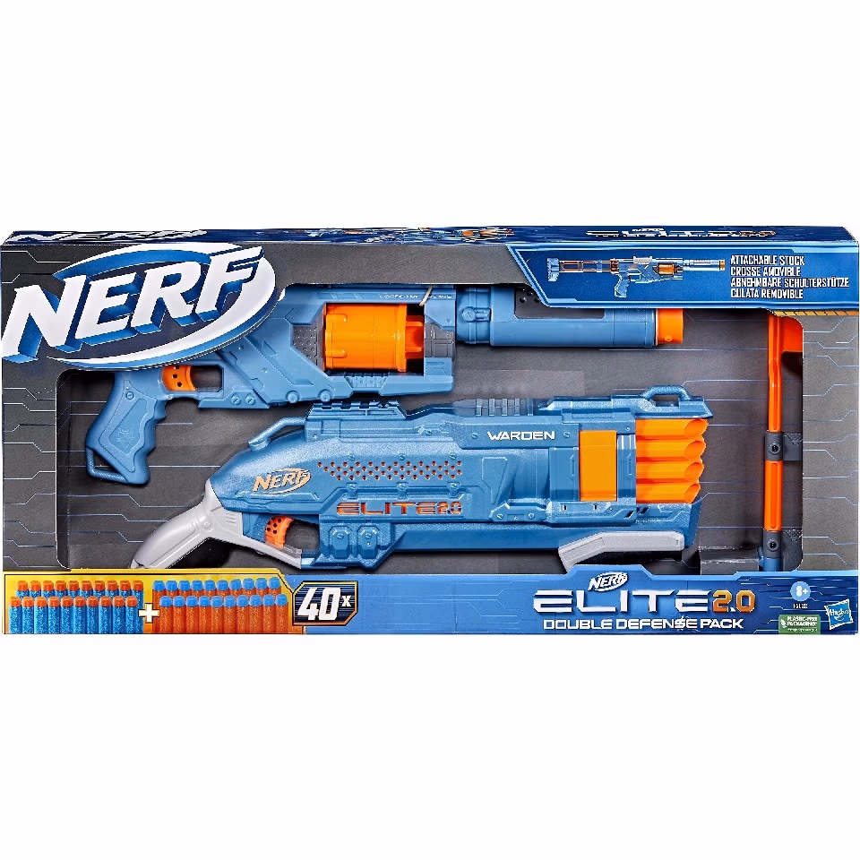 Hasbro F5033 NER ELITE 2.0 DOUBLE DEFENSE PACK