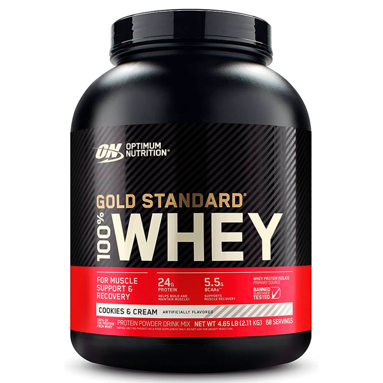 Proteine Optimum Nutrition ON 100% WHEY GOLD COOKIES CREAM 4.65LB/2.26 kg photo 1