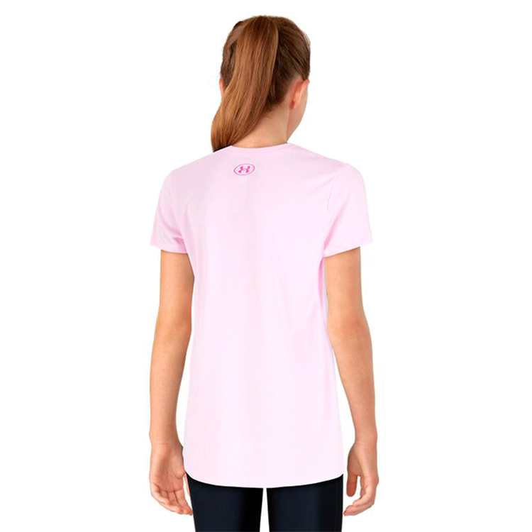 Tricou Under Armour UA G TECH SOLID PRINT FILL / Femei / XL / Roz photo 3
