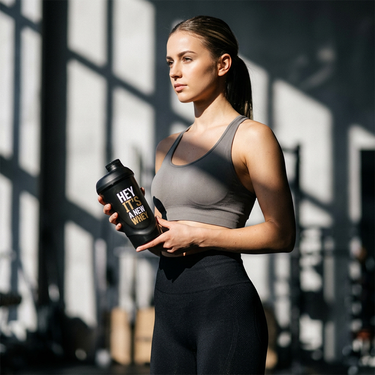 Шейкер Nutrend 100 WHEY PROTEIN BLACK photo 2