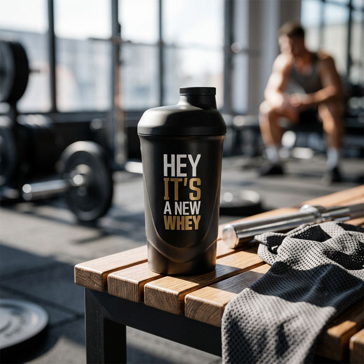Шейкер Nutrend 100 WHEY PROTEIN BLACK photo 4