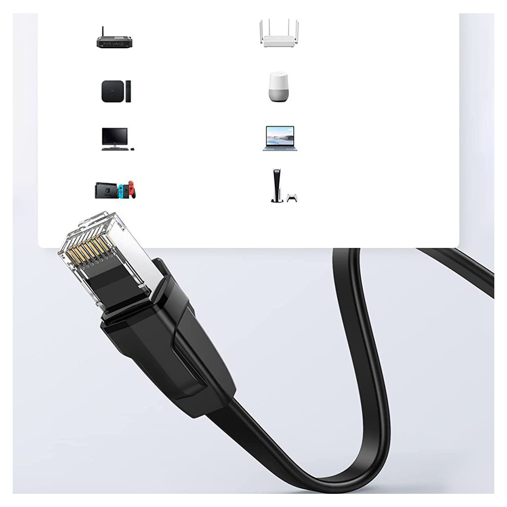 Сетевой кабель UGREEN Cat.6 UTP Flat 5m Black photo 9