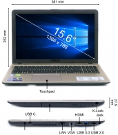 Laptop Asus X541UA-GO1373, Core i3, 4 GB GB, DOS, Maro thumbnav 4
