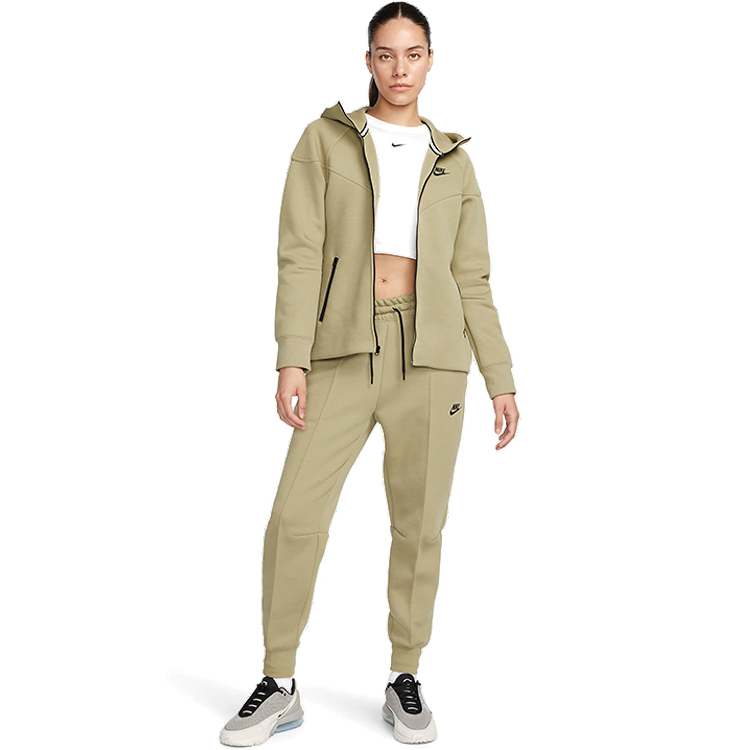 Толстовка Nike W NSW TCH FLC WR FZ HDY XS Оливковый Женский photo 3