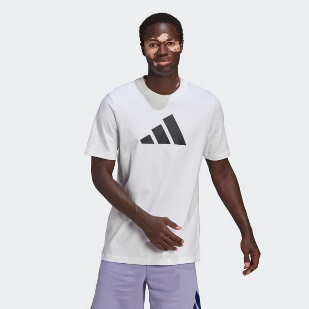 Tricou bărbătesc Adidas M FI 3BAR TEE XS Alb photo 2