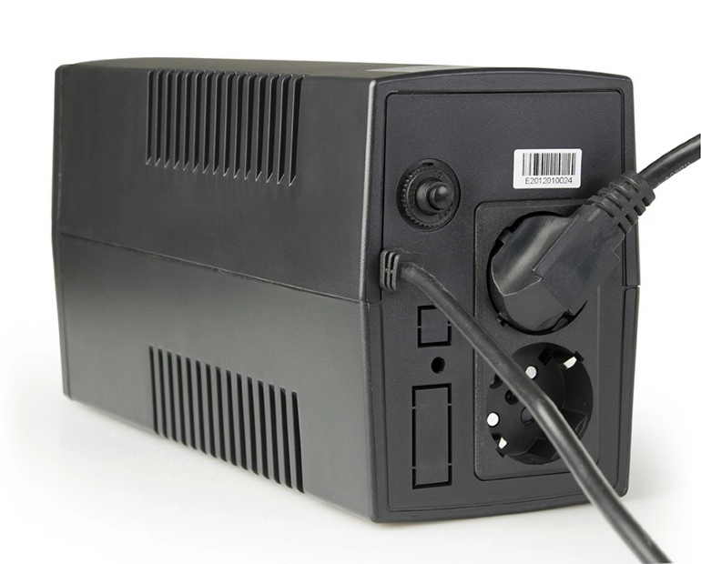 ИБП EnerGenie EG-UPS-B650 / 650VA / 390W / 2 x Schuko sockets / Black