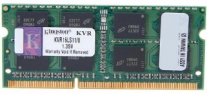 8GB DDR3L-1600 SODIMM Kingston ValueRam, PC12800, CL11, 1.35V thumbnav 1