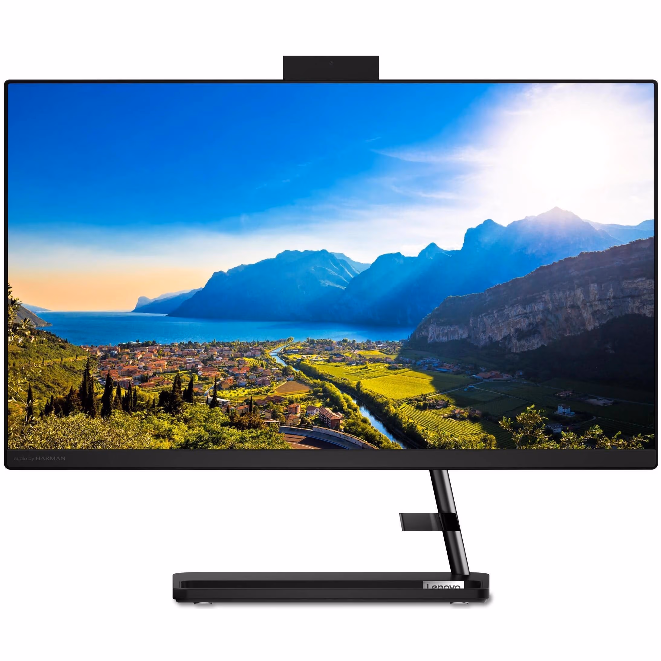 All-in-One PC - 23.8" Lenovo IdeaCentre 3 24ALC6, 23.8 FHD IPS, AMD Ryzen™ 3 5300U, 8GB (2x4) DDR4 RAM, 256GB SSD PCIe NVMe, AMD Radeon™ Graphics, no ODD, HD Cam, LAN, WiFi 11ax 2x2+BT 5.0, Wireless KB&MS, DOS, Black, 6.8 kg. 