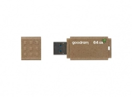 64GB USB3.0 Goodram UME3 Eco Friendly, Plastic, Housing made of 100% degradable materials, Anti-slip design (Read 60 MByte/s, Write 20 MByte/s)