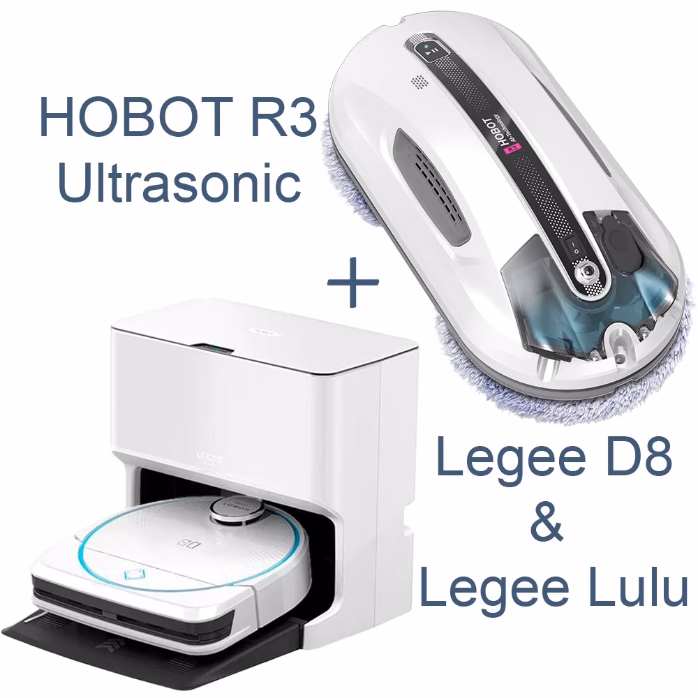 Комплект HOBOT ”Vacuum Cleaning Robot Legee D8 + Legee LuLu + Window Cleaning Robot R3”