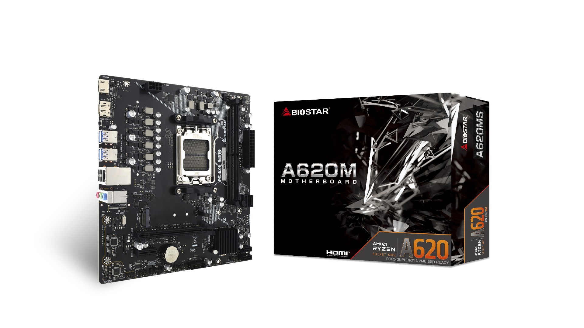 Материнская плата BIOSTAR A620MS / AM5 / A620 / DDR5 / mATX photo 1