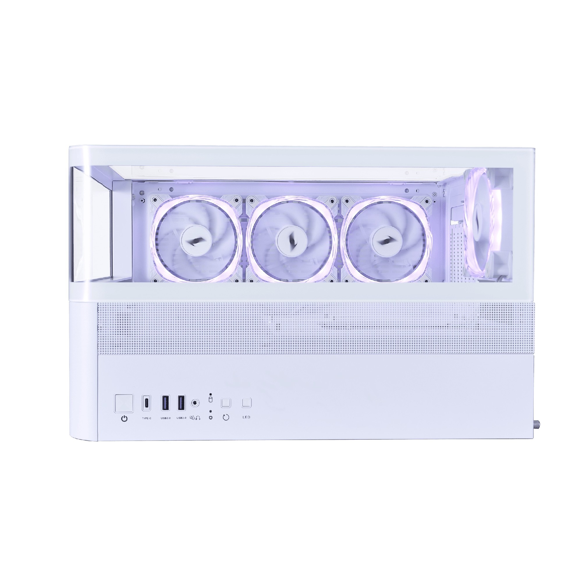 Carcasa 1STPLAYER RT7 / no PSU / Side-Window / 4x120mm / ATX / White photo 3
