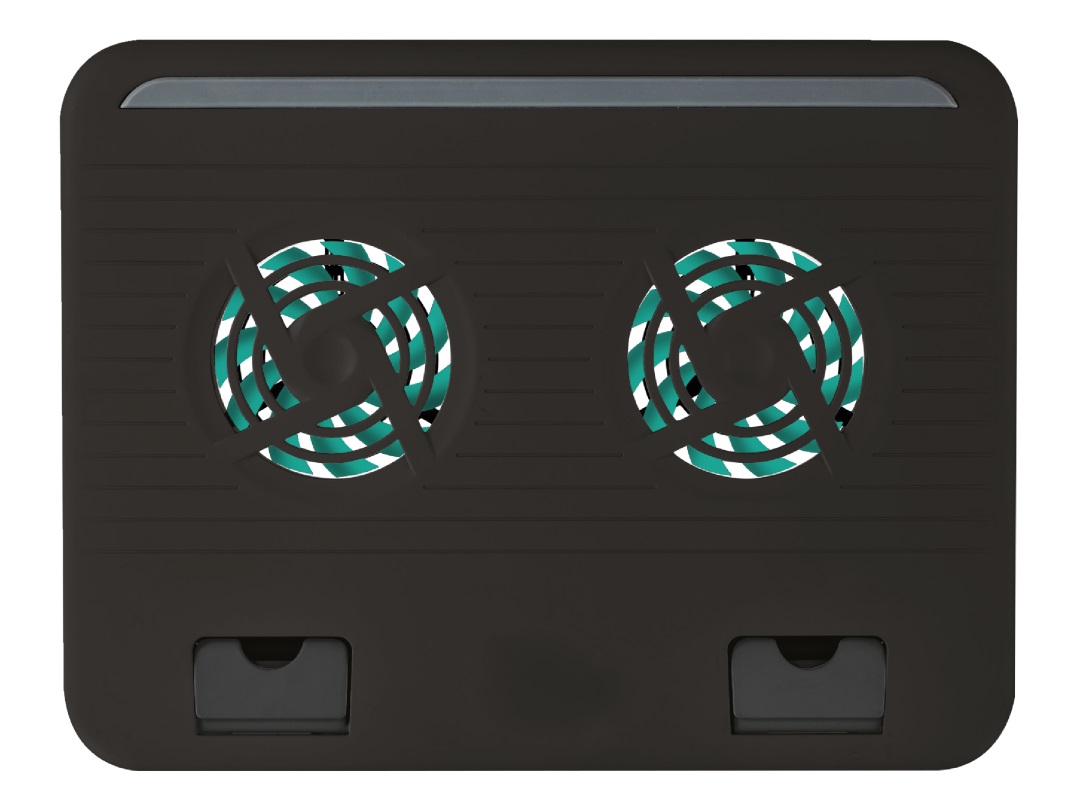 Trust  Cyclone, Notebook Cooling Pad up to 16”, 2 silent cooling fans, 8 step height-adjustable, Black photo 2