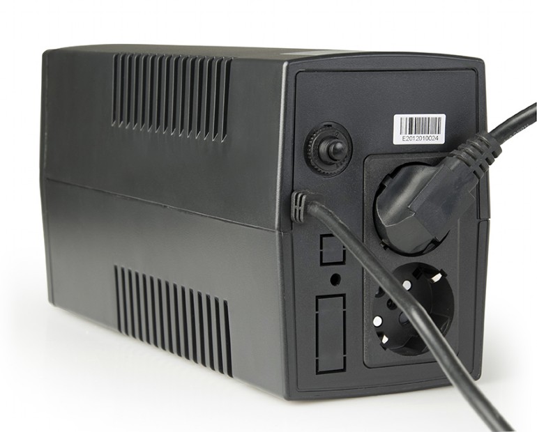 UPS EnerGenie EG-UPS-B650 / 650VA / 390W / 2 x Schuko sockets / Black photo 3