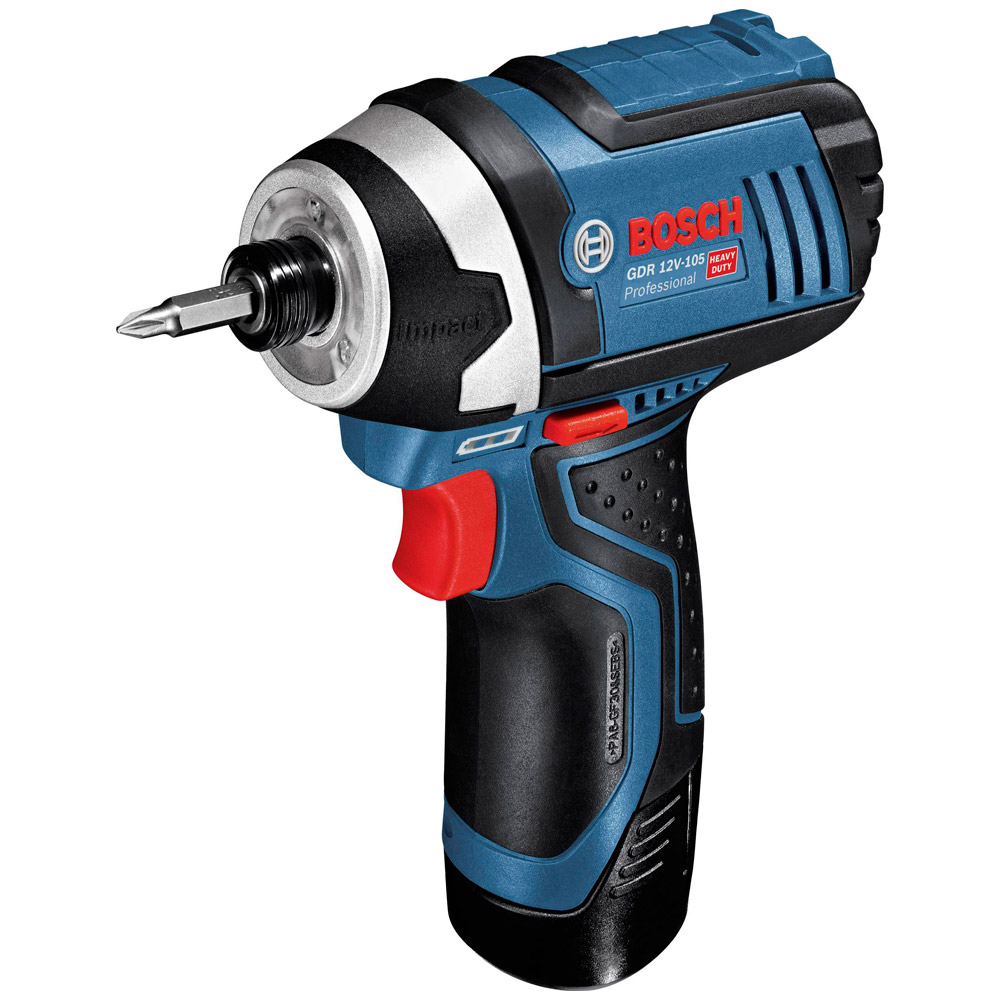 Аккумуляторный ударный гайковерт Bosch GDR 12V-105 2x2.0Ah, 06019A6977 photo 1