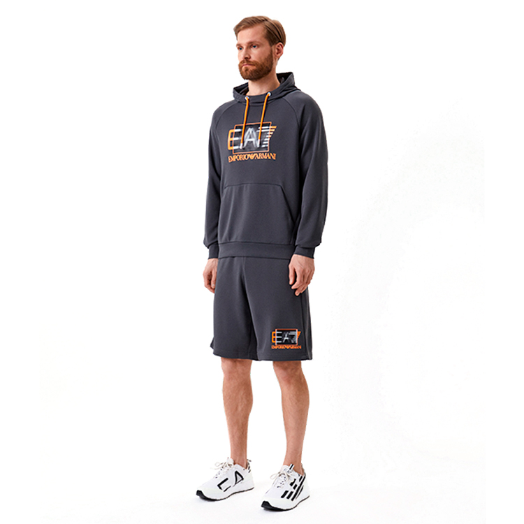 Hanorac pt bărbați EA7 EMPORIO ARMANI SWEATSHIRT S Gri photo 3
