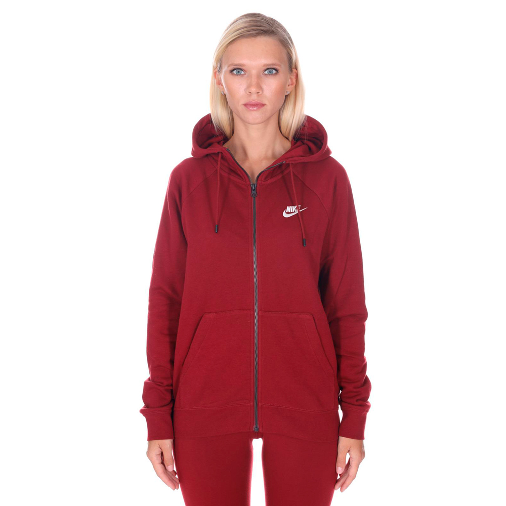 Hanorac Nike ESSNTL HOODIE FZ FLC / Femei / L / Bordo photo 3