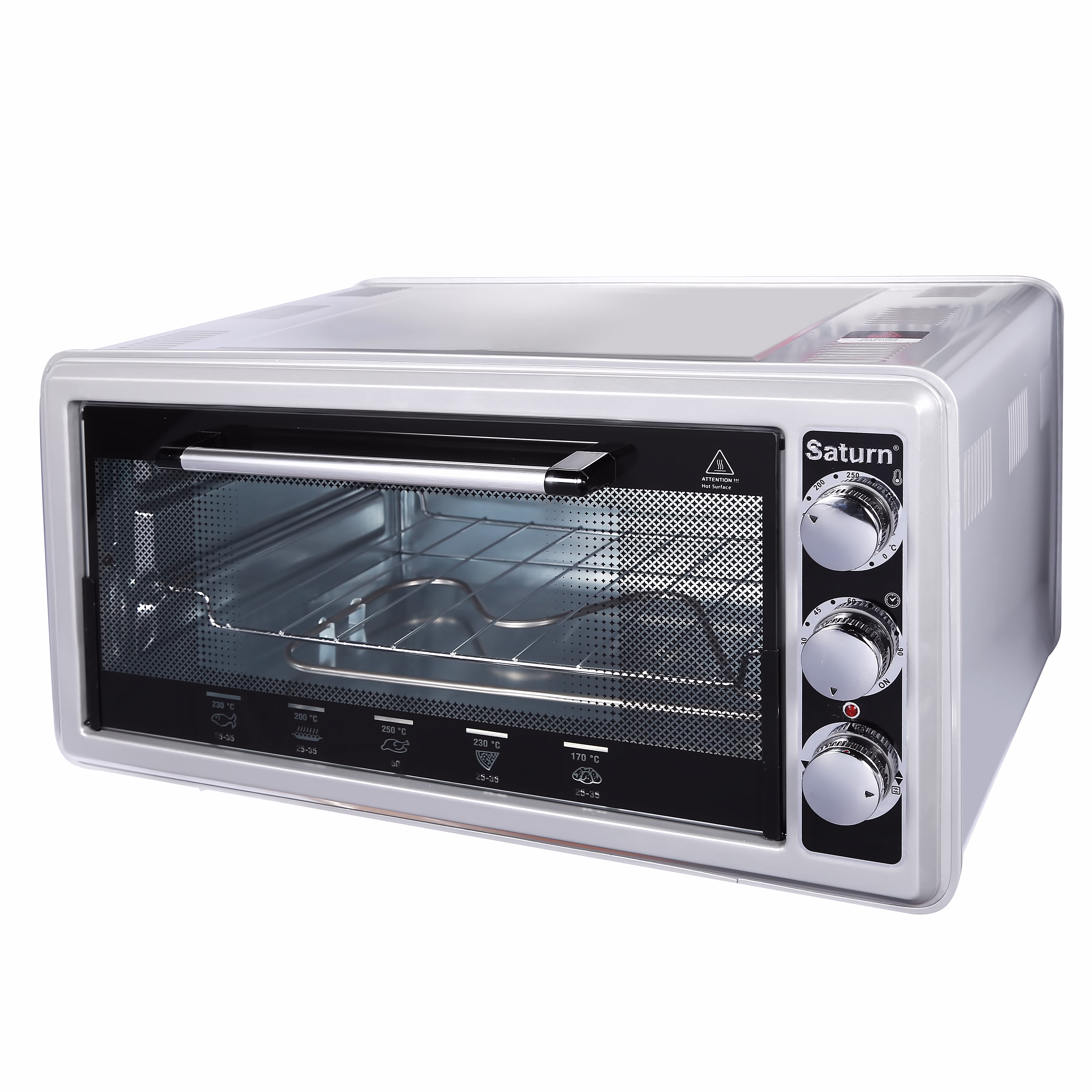 Электрическая печь Saturn STEC1077, 50 л, 1200 Вт, Серый