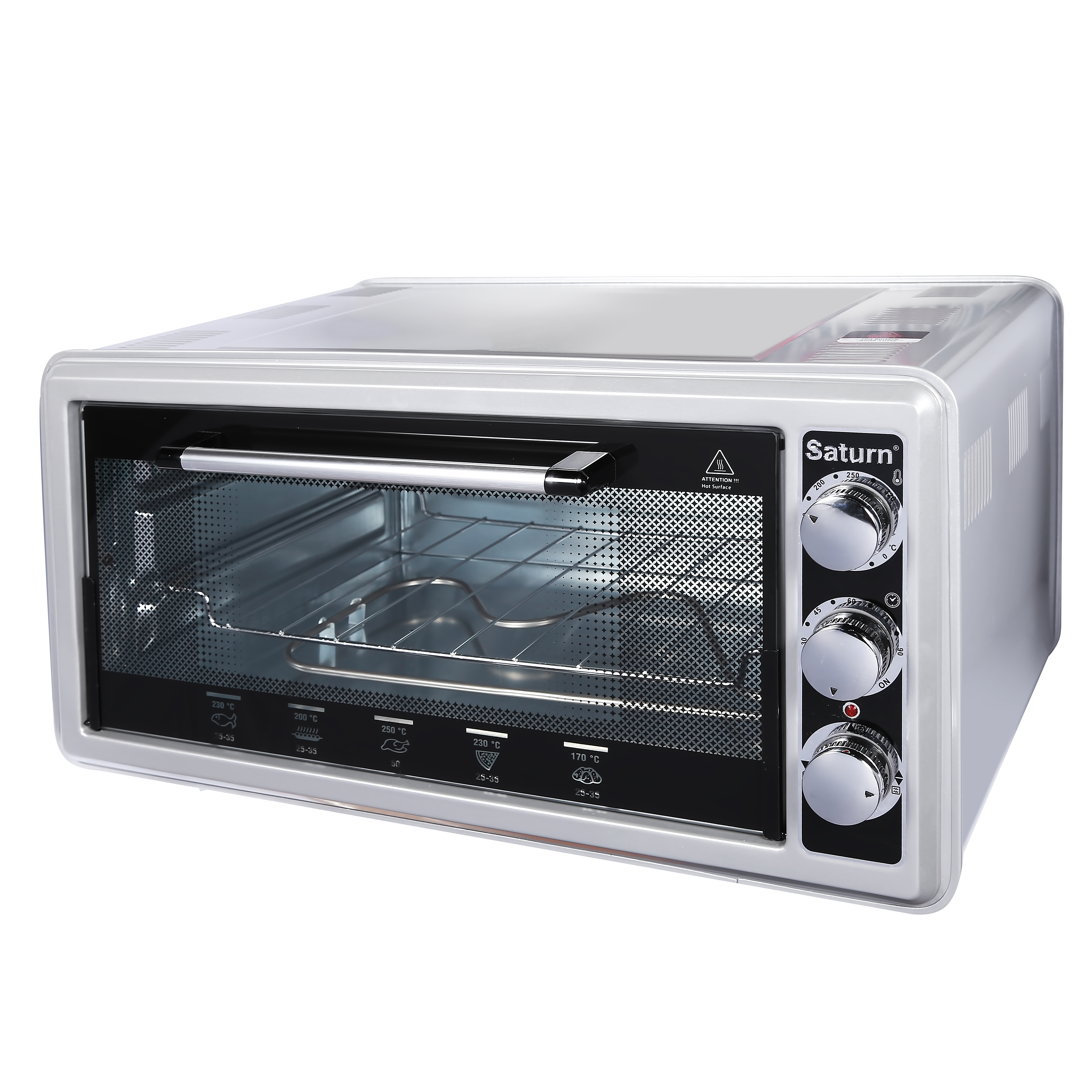 Электрическая печь Saturn STEC1077, 50 л, 1200 Вт, Серый photo 