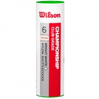 Set fluturas p/u badminton 6 buc Wilson CHAMPIOSHIP WHITE 77 thumbnav