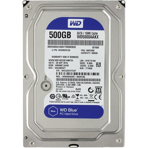 3.5" HDD 500GB Western Digital WD5000AAKX Caviar® Blue™, 7200rpm, 16Mb, SATAIII, NP photo 1