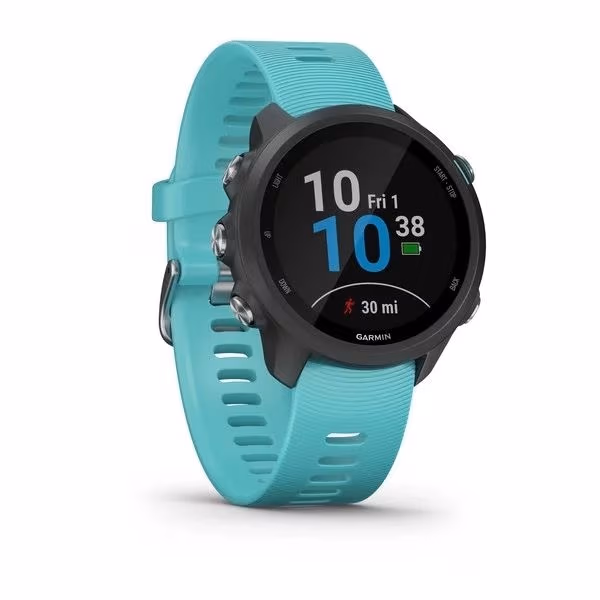 Garmin Forerunner 245, Music Aqua, Music Storage Bluetooth, ANT+ ,Activity Tracker, Timer, Stopwatch, Smart notificatiions, GPS, Compass, Accelerometer, Pulse Ox, 38.5 g 