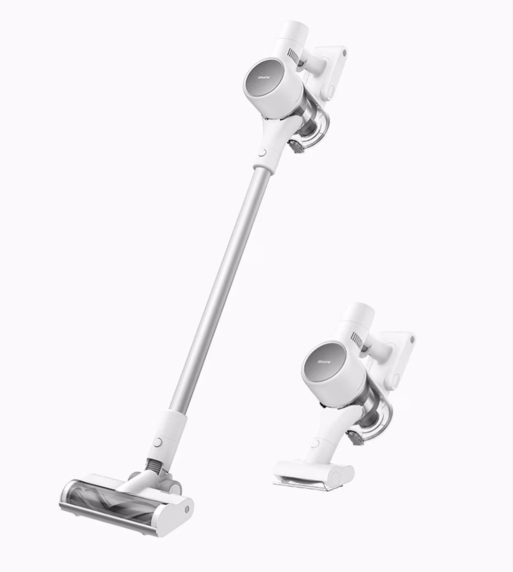 DREAME "T10", EU, White, Handhold Cordless Vacuum Cleaner, Suction 20000Pa/120AW, Dust cup capacity 0.6L, Removable Battery, 5-brush-heads, Runtime 60min, Cyclone Filtration System, 1.65kg 