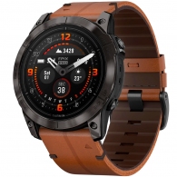 Garmin Epix Pro (Gen 2), 51mm, Sapphire, Carbon Grey DLC Titanium with Chestnut Leather Band thumbnav 1