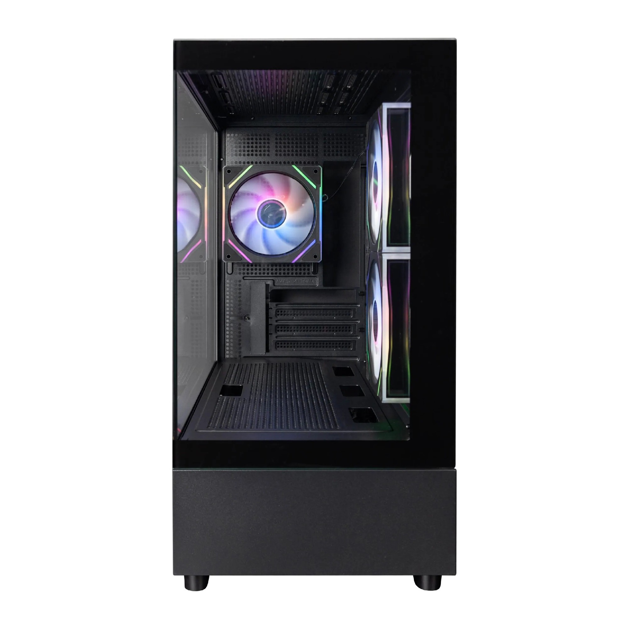 Carcasa 1STPLAYER Mi5 / no PSU / Side-Window / 3x120mm / mATX / Black photo 2