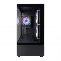 Carcasa 1STPLAYER Mi5 / no PSU / Side-Window / 3x120mm / mATX / Black thumbnav 2