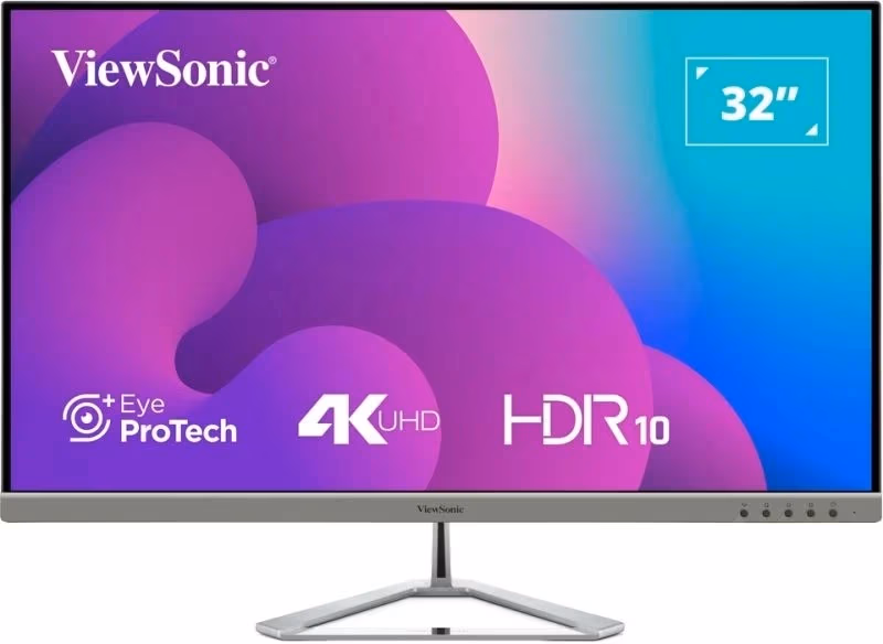 31.5” Монитор VIEWSONIC VX3276-4K-MHD-2 / 4K / 4ms / Silver/Black