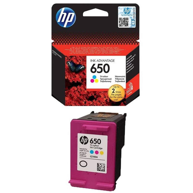 HP 650 (CZ102AE) Tri-Colour Ink Cartridge for DeskJet 2515/3515 AiO, 200 p. photo 2