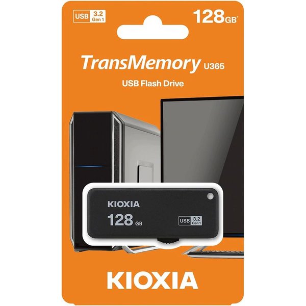 USB Flash Drive Kioxia (Toshiba) TransMemory U365 Black USB3.2 128GB photo 3