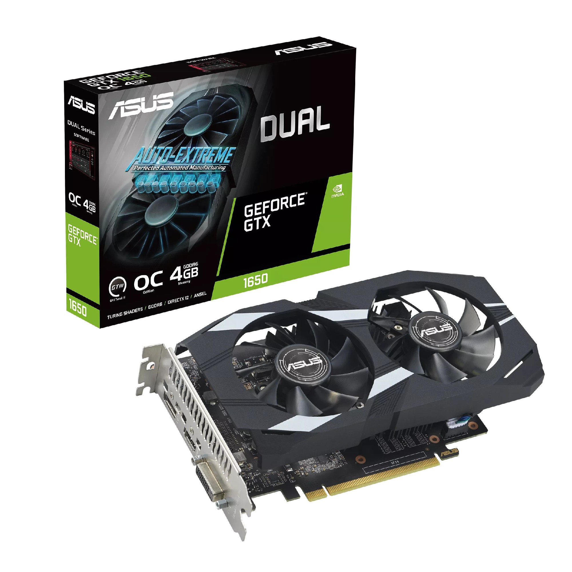 Placa video ASUS Dual GeForce GTX 1650 OC Edition 4GB GDDR6 EVO  / 4GB / GDDR6 / 128Bit photo 1