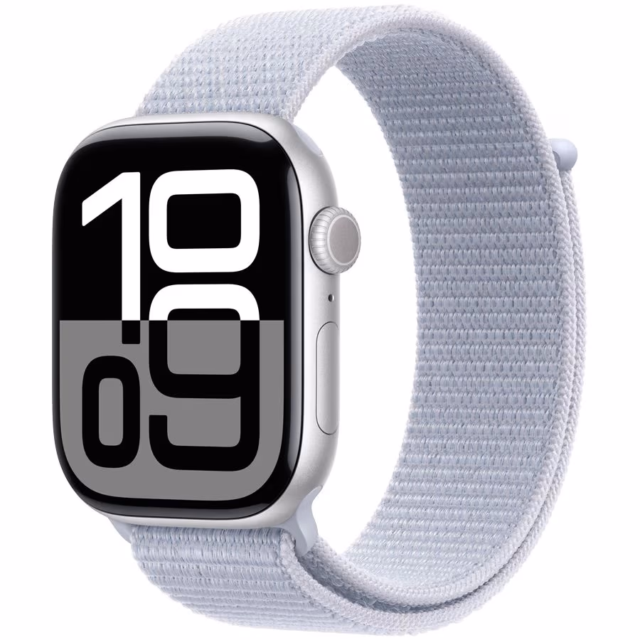 Smart watch Apple Watch Series 10 GPS 46mm Silver Aluminium Case with Blue Cloud Sport Loop (MWWN3QI/A) 