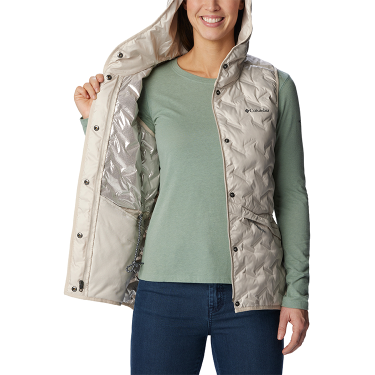 Vesta Columbia Delta Ridge II Down Hooded Vest S Alb Femei photo 5