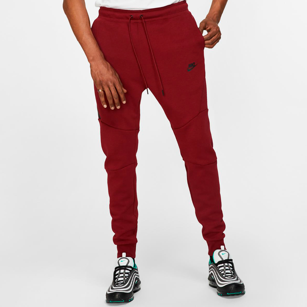 Pantaloni Nike M NSW TCH FLC JGGR L Bordo Barbati photo 3