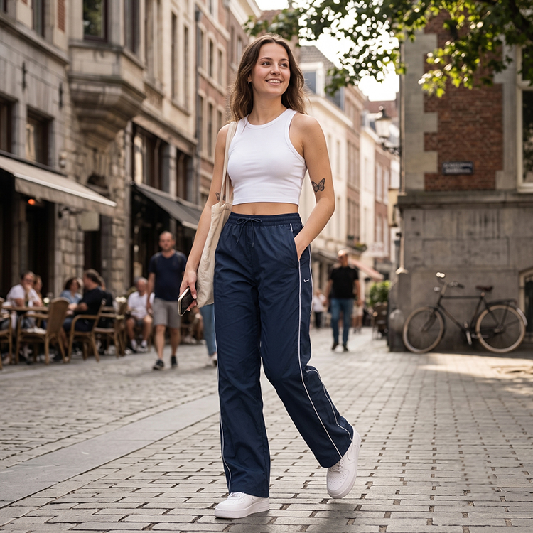 Брюки Nike W NSW NK WR WVN HR OH PANT XL Синий Женский photo 8