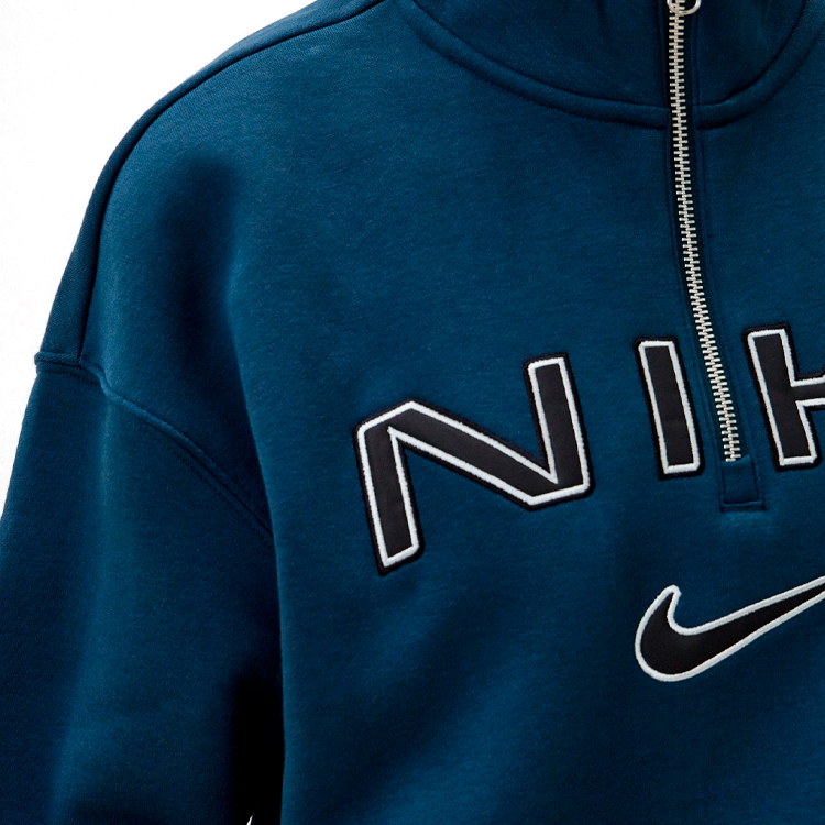 Hanorac Nike W NSW PHNX FLC OS LOGO QZ L Albastru Femei photo 3
