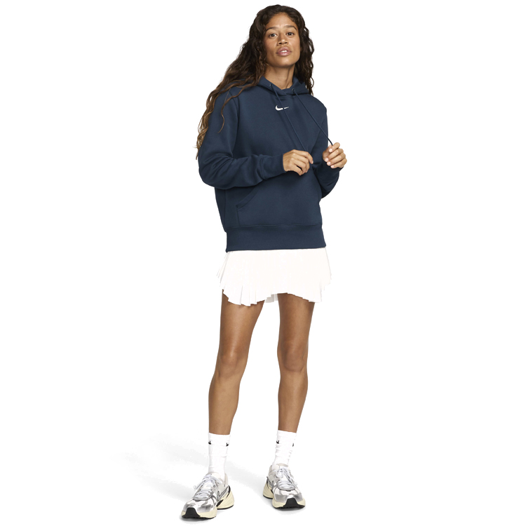 Hanorac Nike W NSW PHNX FLC STD PO HOODIE S Albastru Femei photo 5